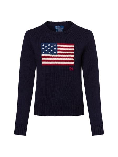 Polo Ralph Lauren Sweter z dzianiny Kobiety Bawełna niebieski, XL. Niebieskie swetry klasyczne damskie Polo Ralph Lauren, xl, z bawełny, bez kołnierzyka. Za 1,799.95 zł.