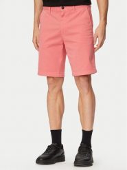 BOSS Szorty materiałowe 50536723 Czerwony jasny Slim Fit. Czerwone szorty męskie Boss, z bawełny, bez kołnierzyka. Za 449.99 zł.