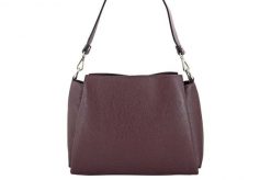 Kuferek skórzany BARBERINI'S bordowa 825-5. Czerwone shopper bag damskie Barberinis, bez wzorów, ze skóry, małe, bez dodatków. Za 349.99 zł.