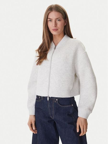 Calvin Klein Bluza LV047AB508 Beżowy Boxy Fit. Brązowe bluzy bez kaptura damskie CALVIN KLEIN, xs, z syntetyku. Za 699.99 zł.