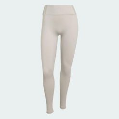 Legginsy All Me w wersji zimowej. Szare legginsy damskie Adidas, l, bez wzorów, z elastanu. Za 299.00 zł.