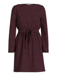 Vila Sukienka "Vileinas" w kolorze bordowym rozmiar: XL. Czerwone sukienki damskie Vila, xl, bez wzorów, bez kołnierzyka, bez ramiączek, midi. Za 100.28 zł.