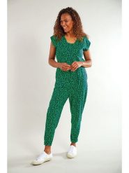 Frugi Kombinezon ciążowy "Eira" w kolorze zielonym rozmiar: 36. Zielone kombinezony damskie Frugi, bez wzorów, z bawełny, bez kołnierzyka, moda ciążowa, bez ramiączek. Za 126.45 zł.