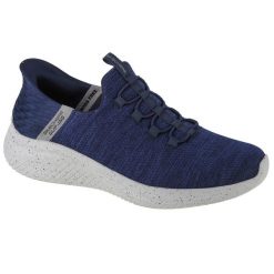 Buty sportowe Sneakersy męskie, Slip-Ins Ultra Flex 3.0 - Right Away. Niebieskie buty sportowe na co dzień męskie Skechers, z materiału, bez zapięcia, trekkingowe. Za 349.99 zł.