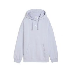 Bluza damska z kapturem Puma Oversized. Niebieskie bluzy sportowe damskie Puma, xs, bez wzorów, z bawełny, bez ramiączek, z kapturem. Za 203.85 zł.