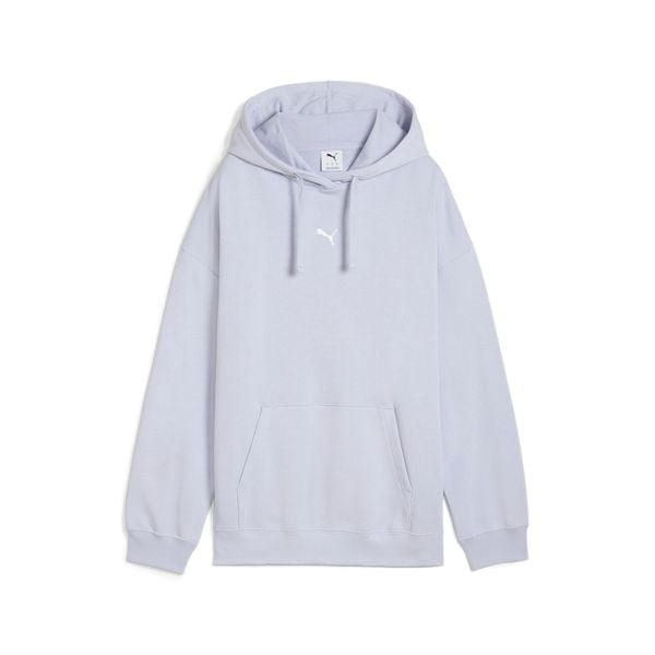 Bluza damska z kapturem Puma Oversized. Niebieskie bluzy sportowe damskie Puma, xs, z bawełny. Za 204.25 zł.