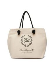 KARL LAGERFELD Torebka B1W46065 Beżowy. Brązowe torebki klasyczne damskie Karl Lagerfeld, bez wzorów, z materiału, bez dodatków. Za 529.99 zł.