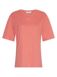 MOSS COPENHAGEN Koszulka "Melea" w kolorze łososiowym rozmiar: XS/S. Pomarańczowe t-shirty damskie MOSS COPENHAGEN, s, bez wzorów, z bawełny, bez kołnierzyka. Za 82.99 zł.