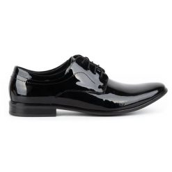 Olivier Buty męskie wizytowe skóra lakierki 305LU czarne. Czarne buty wizytowe męskie ze skóry, bez zapięcia. Za 453.66 zł.