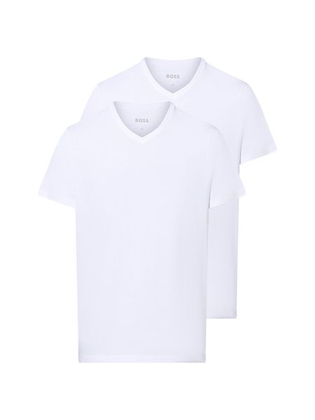 BOSS T-shirt w 2-paku Mężczyźni Bawełna biały, L. Białe t-shirty męskie Boss, l, bez wzorów, z bawełny, bez kołnierzyka. Za 169.95 zł.