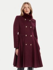 Rinascimento Płaszcz przejściowy CFC0125794003 Bordowy Regular Fit. Czerwone płaszcze damskie RINASCIMENTO, l, bez wzorów, z syntetyku. Za 999.99 zł.