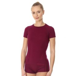 Koszulka wełniana z krótkim rękawem damska Brubeck ACTIVE WOOL. Fioletowe t-shirty damskie Brubeck, m, bez wzorów, z elastanu, bez kołnierzyka. Za 190.99 zł.