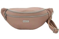 Saszetka skórzana nerka BARBERINI'S 985-18 pudrowa. Czerwone shopper bag damskie Barberinis, bez wzorów, ze skóry, bez dodatków. Za 169.99 zł.