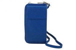 Portfel listonoszka 2w1 BARBERINI'S chabrowy 908-30. Niebieskie shopper bag damskie Barberinis, bez wzorów, ze skóry, przez ramię, duże, bez dodatków. Za 159.99 zł.