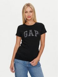 Gap Top 268820-11 Czarny Regular Fit. Czarne topy damskie GAP, s, bez wzorów, z bawełny, bez kołnierzyka. Za 79.99 zł.