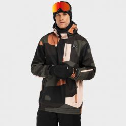 Kurtka snowboardowa męska W1 Sandboard. Brązowe kurtki męskie SIROKO, l, bez wzorów, z softshellu, bez kaptura, narciarskie. Za 844.00 zł.