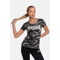 Koszulka damska Lonsdale Settiscarth. Szare t-shirty damskie Lonsdale, l, bez wzorów, z bawełny, bez kołnierzyka. Za 151.50 zł.