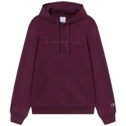Bluza Champion Z Kapturem Dorośli. Czerwone bluzy sportowe męskie CHAMPION, bez wzorów, z bawełny, sportowe, bez kołnierzyka, bez ramiączek. Za 203.99 zł.
