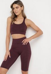 Ciemnoróżowe Szorty Kolarki z Efektem Push-Up Briala. Czerwone spodenki sportowe damskie Born2be, m. Za 29.99 zł.