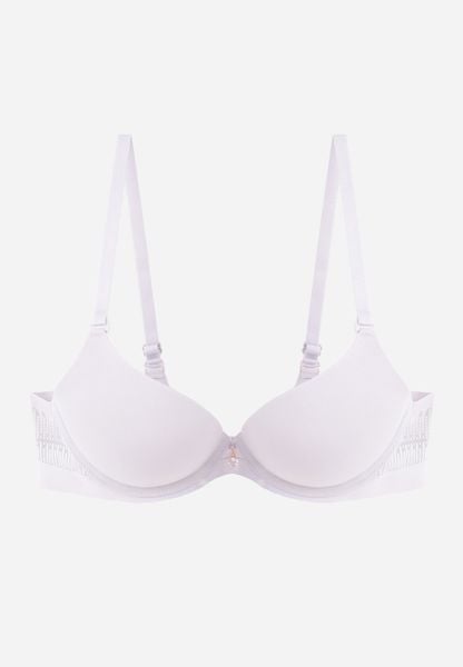 Fioletowy Biustonosz Push-Up z Bezszwowym Pasem i Ozdobną Aplikacją z Cyrkonią Fenga. Fioletowe biustonosze Born2be, z aplikacjami. Za 49.99 zł.