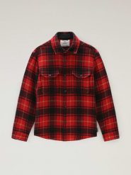 Woolrich Koszula "Alaskan" w kolorze czerwono-czarnym rozmiar: L. Czarne koszule męskie Woolrich, l, bez wzorów, z wełny, bez kołnierzyka, bez ramiączek. Za 680.85 zł.