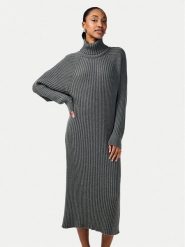 YAS Sukienka dzianinowa Mavi 26028660 Szary Regular Fit. Szare sukienki damskie YAS, xs, bez wzorów, z dzianiny, bez kołnierzyka, bez ramiączek. Za 169.99 zł.