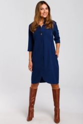 Sukienka marynarka elegancka żakietowa asymetryczna granat. Marynarki i żakiety damskie Stylove, l, bez wzorów, z elastanu, biznesowe. Za 329.00 zł.