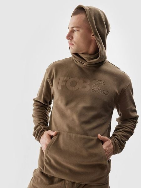 4F Bluza polarowa w kolorze brązowym rozmiar: XL. Brązowe bluzy z kapturem męskie 4f, xl, z polaru. Za 91.12 zł.