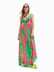Desigual Sukienka letnia 23SWVW60 Kolorowy Regular Fit. Sukienki damskie Desigual, na lato, s, bez wzorów, z wiskozy, bez kołnierzyka, bez ramiączek. Za 349.99 zł.