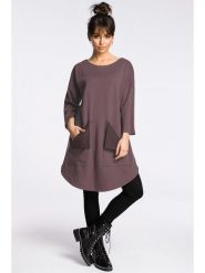 Be Wear Sukienka w kolorze ciemnoszarym rozmiar: S/M. Czarne sukienki damskie Be Wear, m, bez wzorów, bez kołnierzyka, bez ramiączek, mini. Za 45.00 zł.