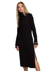 Made of emotion Sukienka w kolorze czarnym rozmiar: L. Czarne sukienki damskie Made Of Emotion, na co dzień, l, bez wzorów, bez kołnierzyka, bez ramiączek, maxi, proste. Za 262.95 zł.