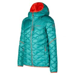 Kurtka puchowa damska z kapturem La Sportiva Pinnacle. Niebieskie kurtki damskie La Sportiva, s, bez wzorów, z poliamidu, z kapturem. Za 1,334.00 zł.
