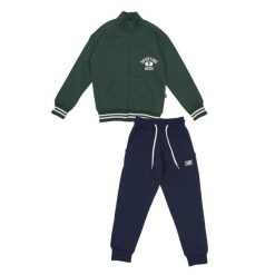 Bluza wytrzymały z pełny zamek błyskawiczny na co dzień. Niebieskie spodnie dresowe damskie LEONE 1947 APPAREL, bez wzorów, z bawełny. W wyprzedaży za 112.15 zł.