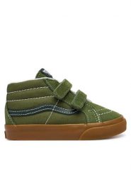 Vans Sneakersy Sk8-Mid Reissue V VN000Y0VGRK1 Zielony ciemny. Zielone trampki i tenisówki chłopięce Vans, bez wzorów, ze skóry, bez zapięcia. Za 219.99 zł.