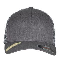 Melanżowa Czapka Trucker Cap. Czarne czapki męskie FLEXFIT, bez wzorów, z elastanu. Za 89.99 zł.