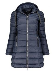 Geographical Norway Kurtka pikowana w kolorze granatowym rozmiar: L. Niebieskie kurtki damskie Geographical Norway, l, bez wzorów, bez kaptura. Za 227.31 zł.