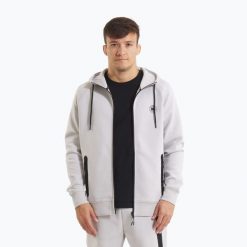 Bluza męska Pitbull Dogwood Hooded Zip Sweatshirt. Białe bluzy sportowe męskie PITBULL, bez wzorów, z bawełny, sportowe, bez kołnierzyka, bez ramiączek. Za 229.99 zł.
