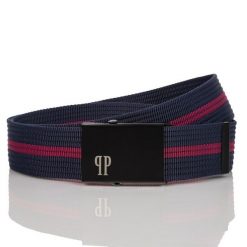 Pasek parciany PAOLO PERUZZI PW-24-105 cm granatowy. Niebieskie paski męskie Paolo Peruzzi, bez wzorów, z jeansu, eleganckie. Za 34.99 zł.