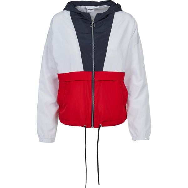 Damska klasyczna miejska trójkolorowa parka oversize. Białe parki damskie Urban Classics, na zimę, bez wzorów. Za 162.00 zł.