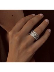 Les Petites Précieuses Srebrny pierścionek z cyrkoniami rozmiar: 52. Szare pierścionki damskie Les Petites Précieuses, z cyrkonią, srebrne. Za 478.99 zł.