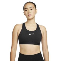 Damski Biustonosz Sportowy Z Logo Femme. Czerwone biustonosze sportowe damskie Nike, bez wzorów, z elastanu. Za 61.99 zł.