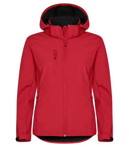 Clique Softshell z Kapturem Damski – 3-warstwowy, 96% poliestru z recyklingu –. Czerwone kurtki softshell damskie CLIQUE, xs, bez wzorów, z softshellu, z kapturem. Za 304.34 zł.