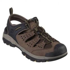 Buty trekkingowe męskie Skechers Tresmen Menard. Brązowe buty trekkingowe męskie Skechers, z gumy, bez zapięcia, trekkingowe. Za 372.00 zł.