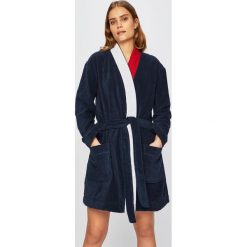 Tommy Hilfiger - Szlafrok. Niebieskie szlafroki damskie Tommy Hilfiger, xs, bez wzorów, z bawełny. W wyprzedaży za 379.90 zł.