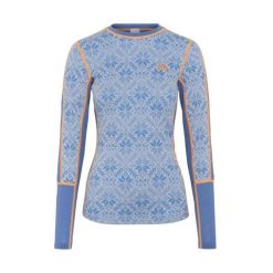 Damska koszulka termoaktywna z długim rękawem Kari Traa Anna. Niebieskie bielizna termoaktywna damska Kari Traa, bez wzorów. Za 499.00 zł.