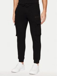 Guess Spodnie dresowe Z4YB08 K9V31 Czarny Regular Fit. Czarne spodnie dresowe męskie Guess, z aplikacjami, z bawełny. Za 379.99 zł.