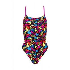 Strój jednoczęściowy kąpielowy damski na basen Aqua-Sport Single Cores Trójkąty. Czerwone stroje jednoczęściowe damskie AQUA-SPORT, s, bez wzorów. Za 140.99 zł.