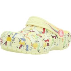 Sandały CROCS CLASSIC DRAGON Żółty. Białe sandały damskie Crocs, bez wzorów, z materiału, bez obcasa. Za 188.99 zł.