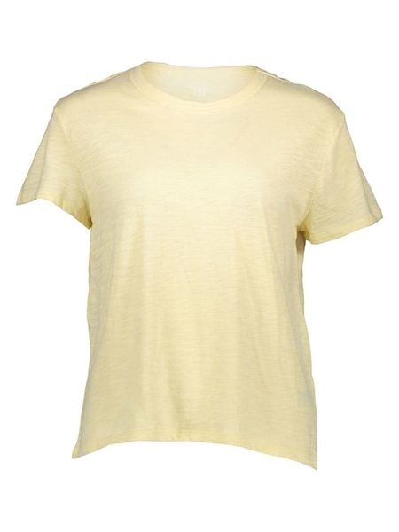 GAP Koszulka "Foreversoft" w kolorze żółtym rozmiar: M. Żółte bluzki damskie GAP, m, bez wzorów, z bawełny, bez kołnierzyka. Za 59.95 zł.