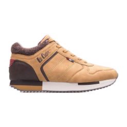 Buty Lee Cooper LCJ-21-29-0643M beżowy. Brązowe buty sportowe na co dzień męskie z materiału, bez zapięcia. Za 303.88 zł.